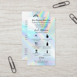 Lash Aftercare Instruktionskarte Visitenkarte