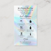 Lash Aftercare Instruktionskarte Visitenkarte (Vorderseite)