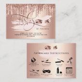 Lash Aftercare Lashes Aftercare Card Marmor Empfehlungskarte (Vorne/Hinten)