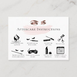 Lash Aftercare Lashes Aftercare Card Marmor Empfehlungskarte
