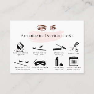 Lash Aftercare Lashes Aftercare Card Marmor Empfehlungskarte