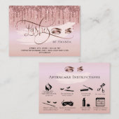 Lash Aftercare Lashes Aftercare Card Marmor Empfehlungskarte (Vorne/Hinten)