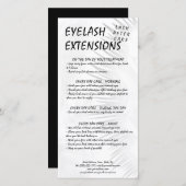 Lash Aftercare Schwarz-weiß Eyelash Shadow Gradien Dankeskarte (Vorne/Hinten)