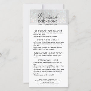 Lash Aftercare White Glitzern Snow Star Dankeskarte