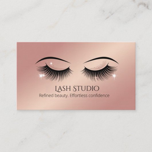 Lash Appointment Card Elegant Design Terminkarte (Vorderseite)