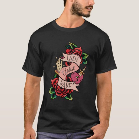 Lash Artist Babe Lashes Lash Lash Tech Eyelashes L T-Shirt (Vorderseite)