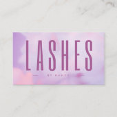 Lash Artist QR Code & Logos Lila Holografie Visitenkarte (Vorderseite)