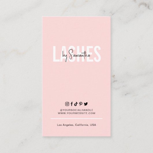 Lash Bath Care Guide Eyelashes Reinigungsmittel We Visitenkarte (Rückseite)