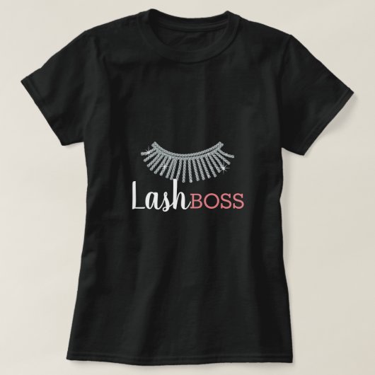Lash Boss Diamond Eyelash Extensions Beauty Salon T-Shirt (Design vorne)