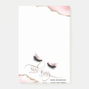 Lash-Boss Makeup Eyebrow-Augen-Leinen Blauer Rosa Post-it Klebezettel