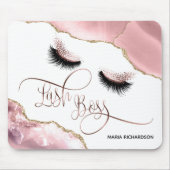 Lash Boss Makeup Eyebrow Eyes Lashes Rosa Mousepad (Vorne)