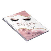 Lash Boss Makeup Eyebrow Eyes Lashes Rosa Notizblock (Rechte Seite)