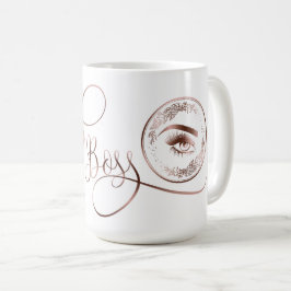 Lash Boss Makeup Eyebrow Lashes Rose Gold Floral Kaffeetasse