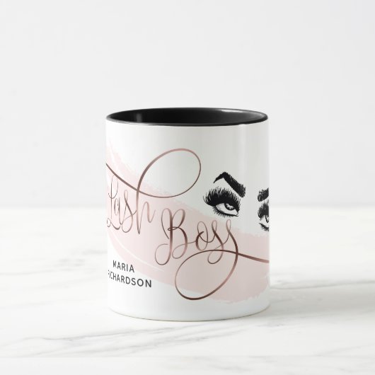 Lash Boss Makeup Roll Eyes Lashes Rose Gold Tasse (Zentrum)