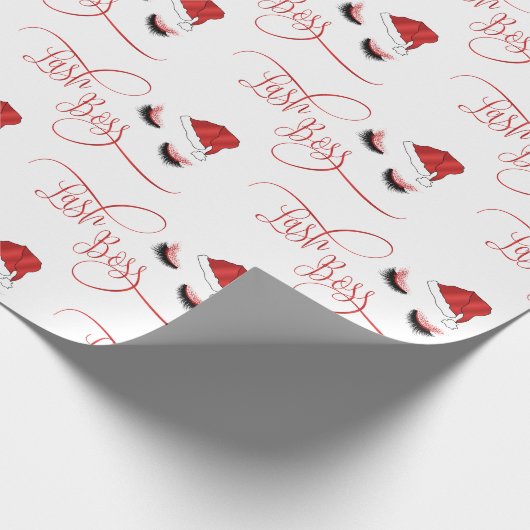 Lash Boss Santa Lashes Geschenkpapier (Ecke)
