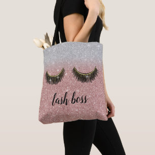 Lash Boss Wimpern Make-up Artist Rose Gold Glitter Tasche