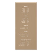 Lash Brow Bar Business Pricing Guide Schönheitssal Werbekarte (Hinten)