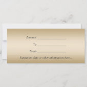 Lash & Brow Makeup Artist Salon Geschenkgutscheine (Rückseite)