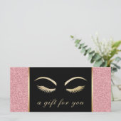 Lash & Brow Makeup Artist Salon Geschenkgutscheine (Stehend Vorderseite)