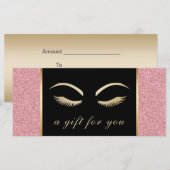 Lash & Brow Makeup Artist Salon Geschenkgutscheine (Vorne/Hinten)