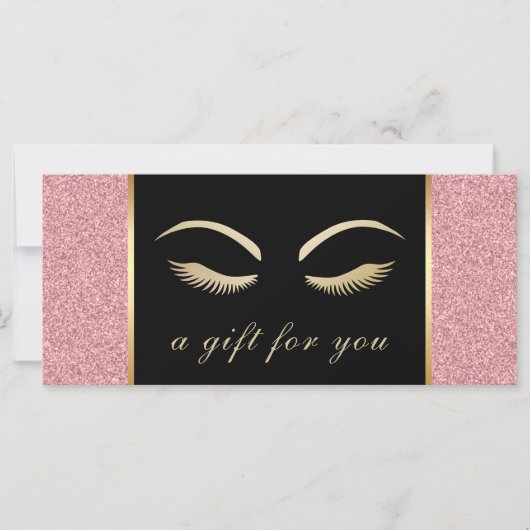 Lash & Brow Makeup Artist Salon Geschenkgutscheine (Vorderseite)