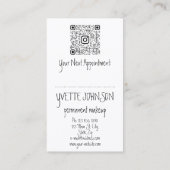 Lash Brow Permanent Makeup QRCode Gold Kiss Green Visitenkarte (Rückseite)