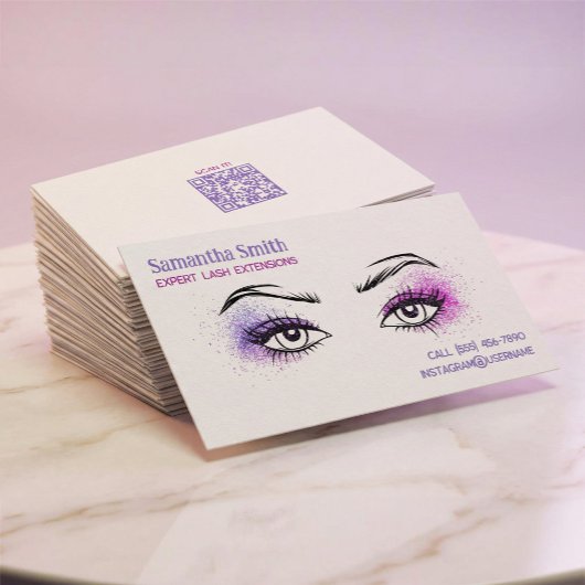 💋 Lash Brow Tech Dick Premium texturiert Visitenkarte