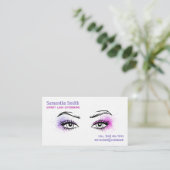 💋 Lash Brow Tech Dick Premium texturiert Visitenkarte (Stehend Vorderseite)