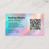 Lash Brows Logo QR Code Visitenkarte (Vorderseite)