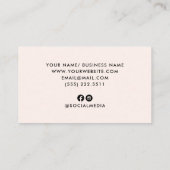 Lash, Brows, Makeup Erinnerung Card Visitenkarte (Rückseite)