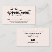 Lash, Brows, Makeup Erinnerung Card Visitenkarte (Vorne/Hinten)