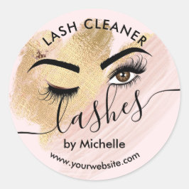 Lash Cleaner Makeup Eyes Schönheitssalon Classic R Runder Aufkleber