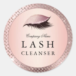Lash Cleanser Rose Gold-Chic Beauty-Produktetikett Runder Aufkleber