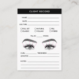 Lash Client Record Add Logo Business Card Visitenkarte