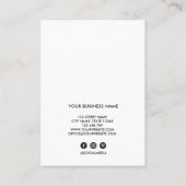 Lash Client Record Add Logo Business Card Visitenkarte (Rückseite)