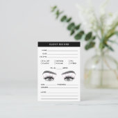 Lash Client Record Add Logo Business Card Visitenkarte (Stehend Vorderseite)