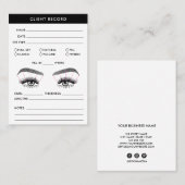 Lash Client Record Add Logo Business Card Visitenkarte (Vorne/Hinten)