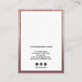 Lash Client Record Add Logo Business Card Visitenkarte (Rückseite)