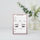 Lash Client Record Add Logo Business Card Visitenkarte (Stehend Vorderseite)