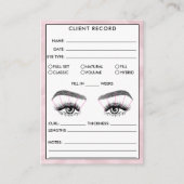 Lash Client Record Add Logo Business Card Visitenkarte (Vorderseite)