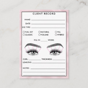 Lash Client Record Add Logo Business Card Visitenkarte