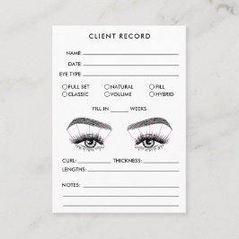 Lash Client Record Add Logo Business Card Visitenkarte
