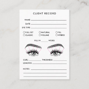 Lash Client Record Add Logo Business Card Visitenkarte