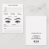 Lash Client Record Add Logo Business Card Visitenkarte (Vorne/Hinten)