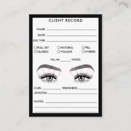 Lash Client Record Add Logo Business Card Visitenkarte