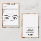 Lash Client Record Add Logo Business Card Visitenkarte (Vorne/Hinten)