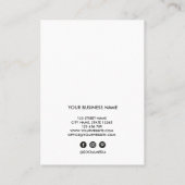 Lash-Client-Record-Add-Logo Einfach Modernes Minim Visitenkarte (Rückseite)