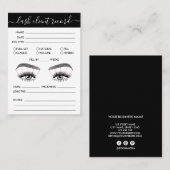 Lash-Client-Record-Add-Logo Einfach Modernes Minim Visitenkarte (Vorne/Hinten)