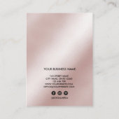 Lash-Client-Record-Add-Logo Einfach Modernes Minim Visitenkarte (Rückseite)