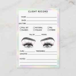 Lash-Client-Record-Add-Logo-Holograph Business Car Visitenkarte